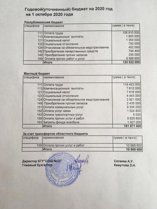 Годовой бюджет